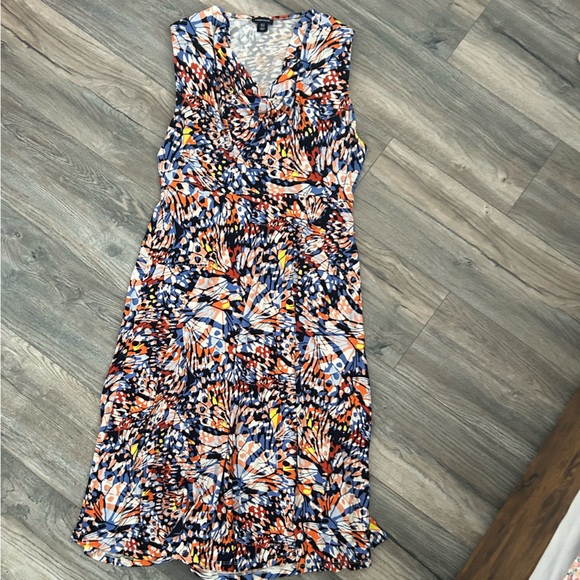 Karen Millen Dresses & Skirts - Karen Millen butterfly print sleeveless midi flowy dress women’s size 14